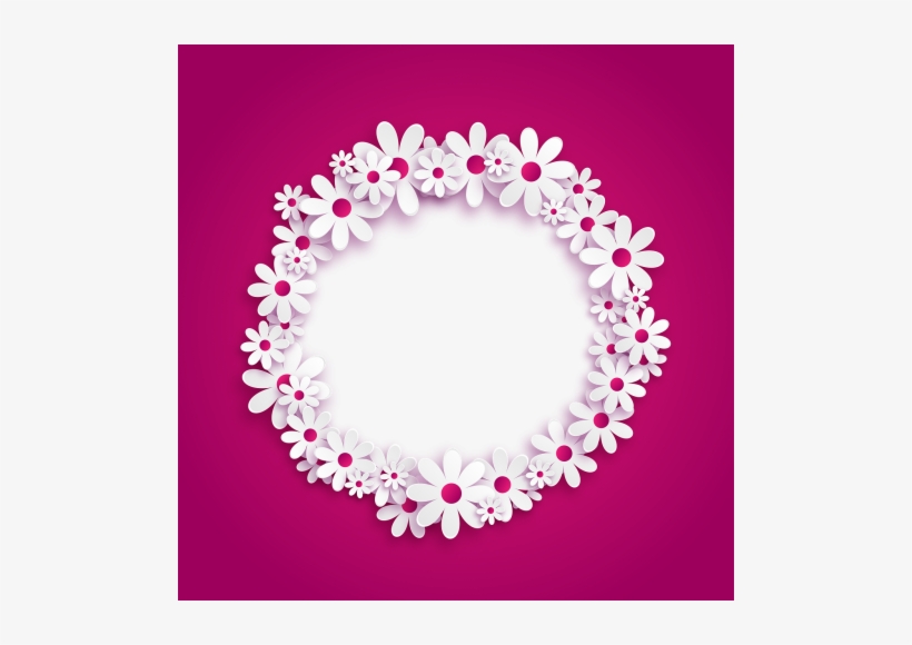 Photo Frame transparent Background flowers march Logo  