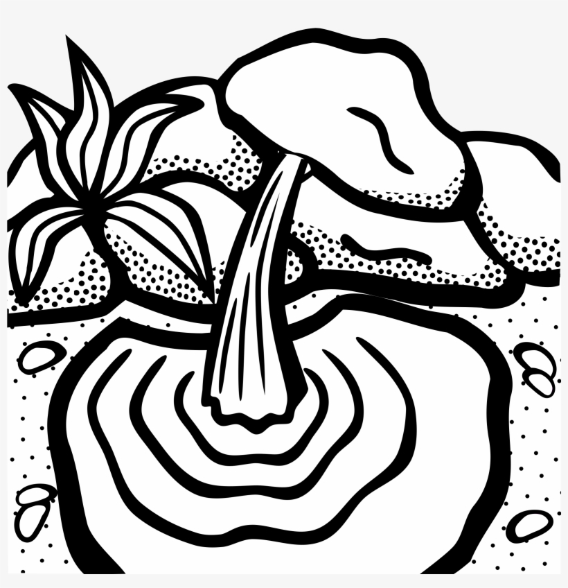 Lineart Big Image Png - Spring Water Clipart Black And White, transparent png #2620784
