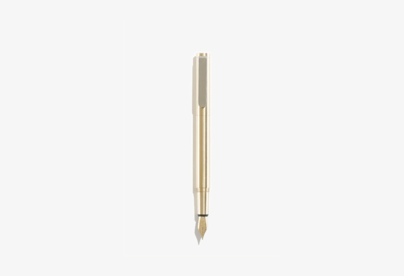 Pocket Fountain Pen - Brass, transparent png #2620893