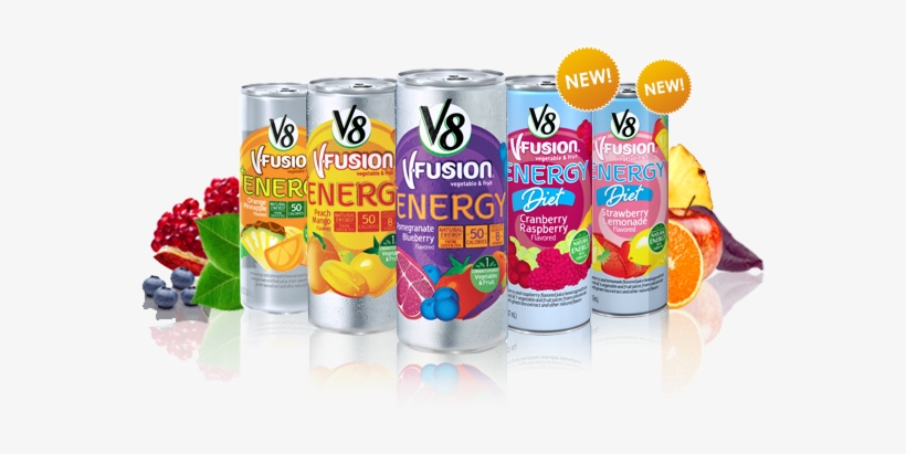 Is V8 Really An Energy Drink A Primer On The Science - V8 V-fusion + Energy Vegetable & Fruit Beverage,, transparent png #2621005