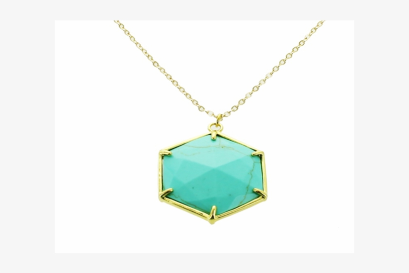 Turquoise Hexa Pendant - Pendant, transparent png #2621338