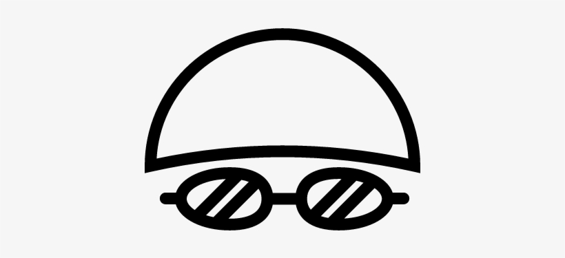 Swimming Goggles Vector - Outline Of Swim Goggles, transparent png #2621549