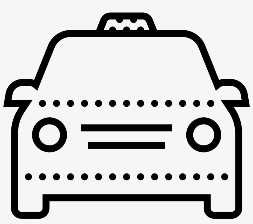 This Is An Icon Of A Taxi Cab - Taxi Icon White, transparent png #2621753