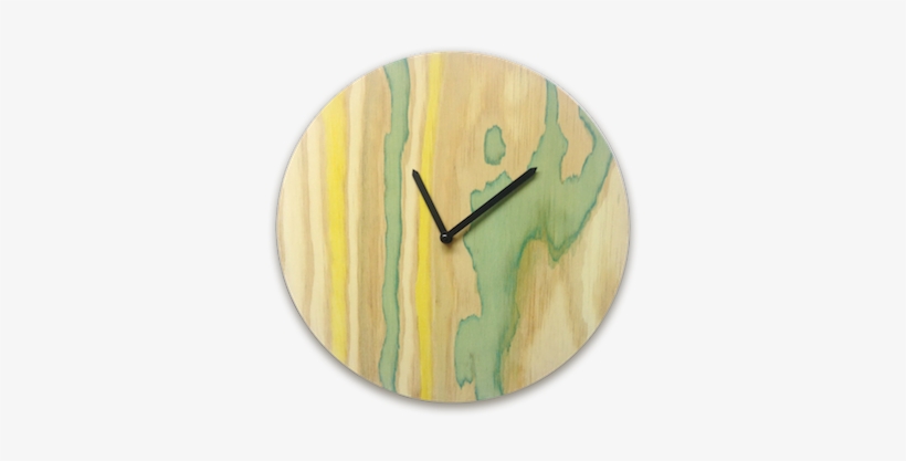 Naturally Stained Wooden Clock, Prague - Plywood, transparent png #2622040