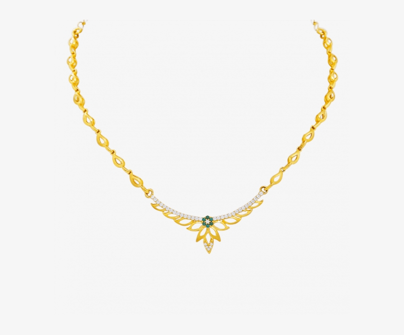 Gold Necklace Designs In 15 Grams Indian Gold Jewellery - Necklace, transparent png #2622352