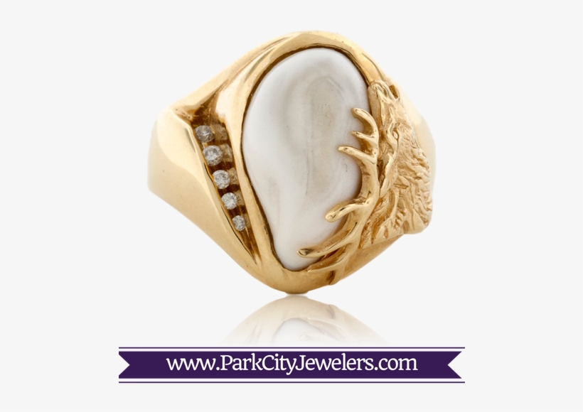 Elk Tooth Ivory Diamond Ring - Pcj Elk Tooth Ivory Diamond Ring, transparent png #2622437