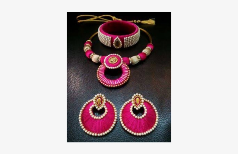 Sale Silk Thread Jewelry Set - Silk Thread Jewellery Sets Online, transparent png #2622518