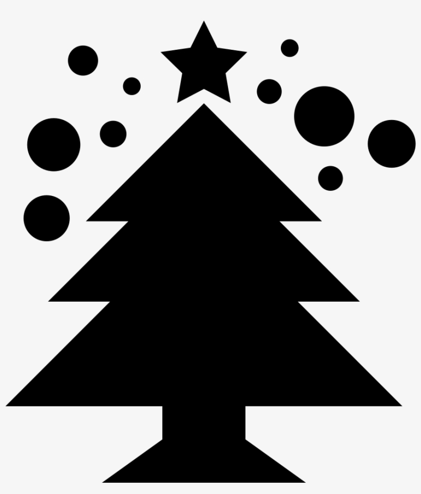 Christmas Tree Comments - Christmas Tree With Star Stencil, transparent png #2623327