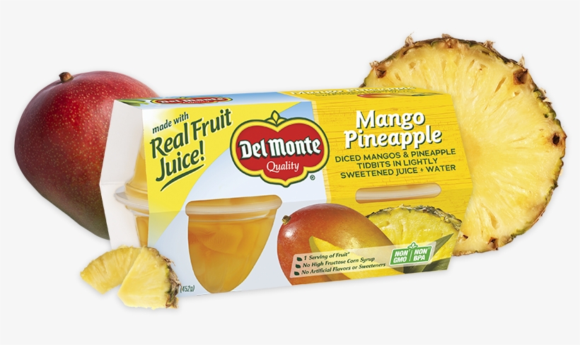 Mango Pineapple, Fruit Cup® Snacks - Del Monte Mandarin Oranges In Light Syrup 4-4 Oz. Cup, transparent png #2624116