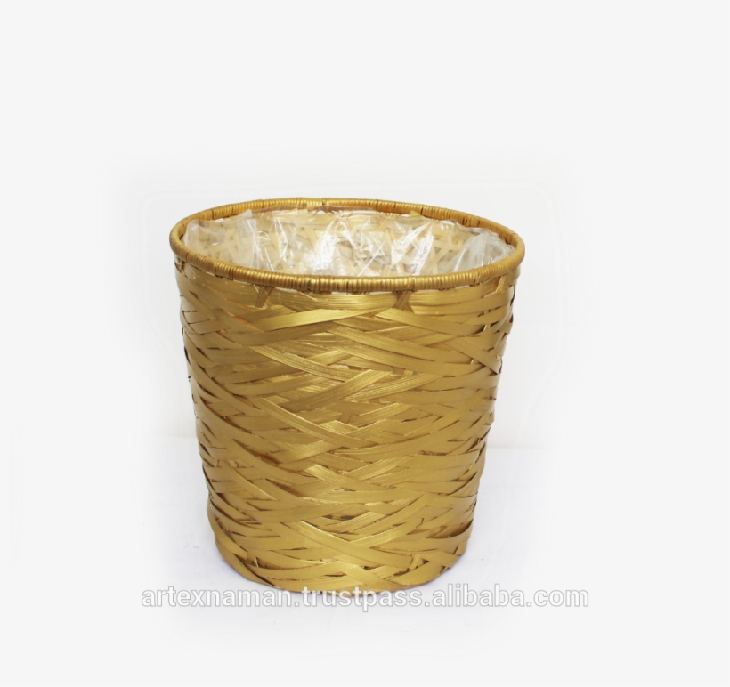 High Quality Plait Bamboo Flower Basket,flower Pot - Storage Basket, transparent png #2624379