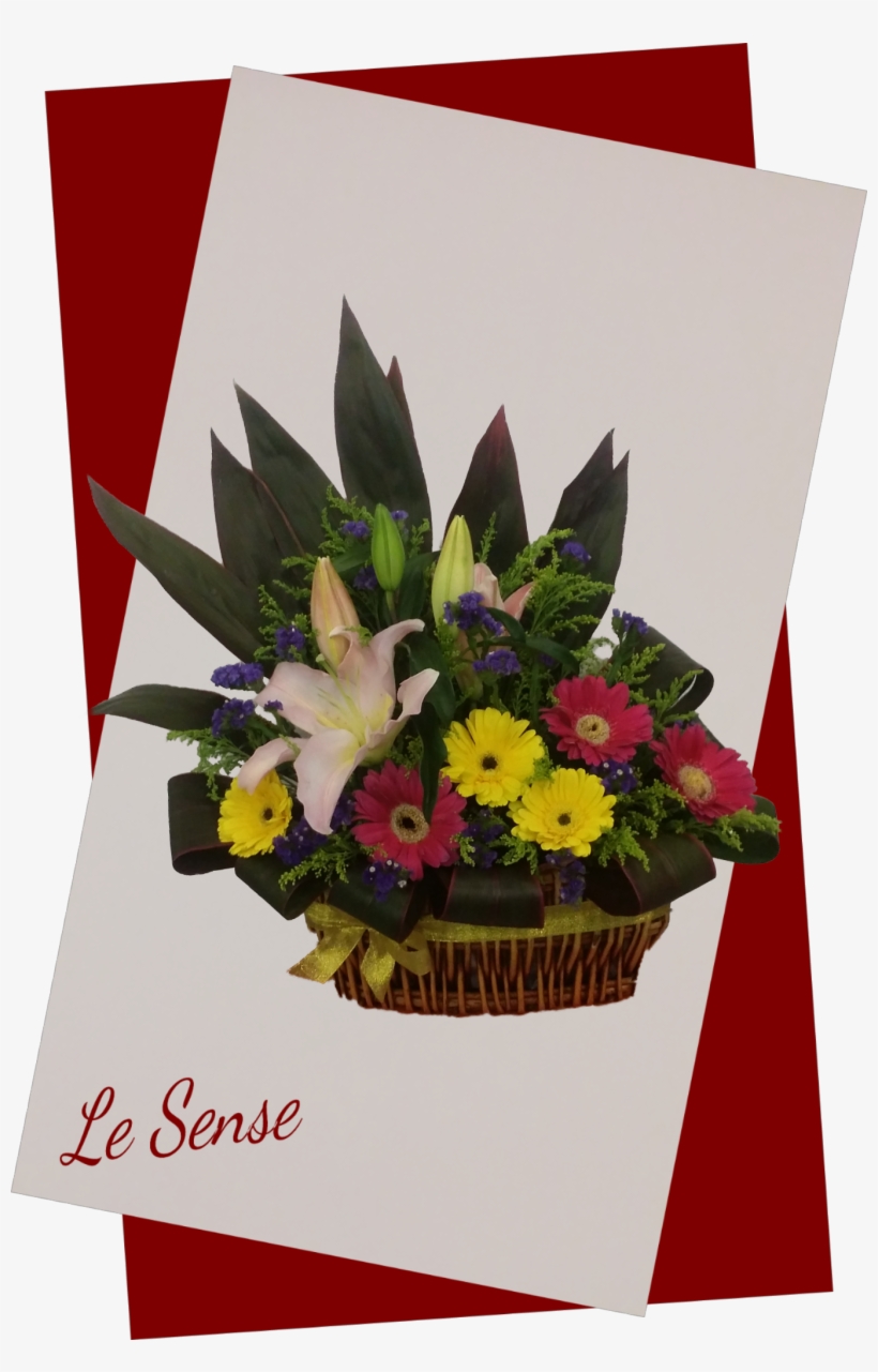 Floral Basket - Bouquet, transparent png #2624434