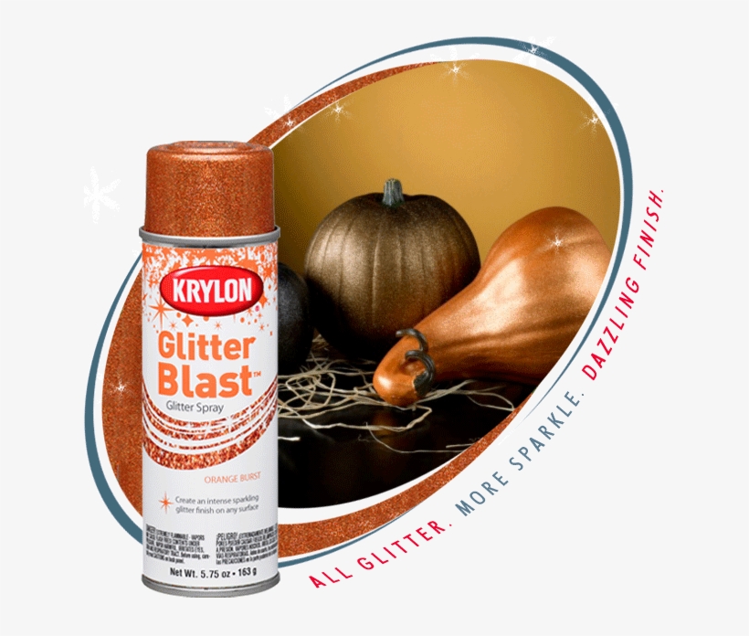 Use Krylon Glitter Blast Spray Paint For A Cool Effect - Glitter Blast Spray Paint, Orange Burst, 5-3/4-oz., transparent png #2624693