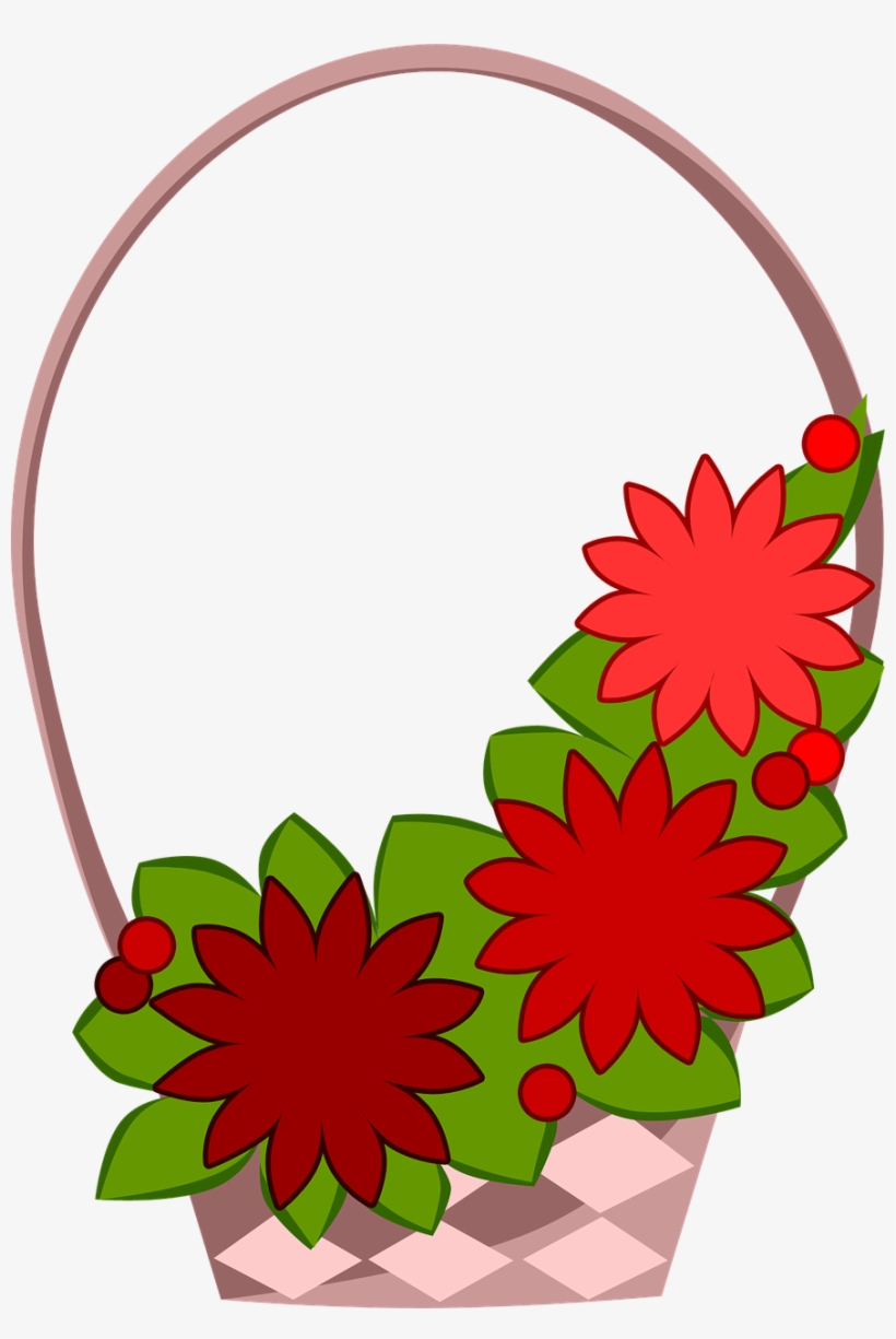 Flowers Basket Red, transparent png #2624726