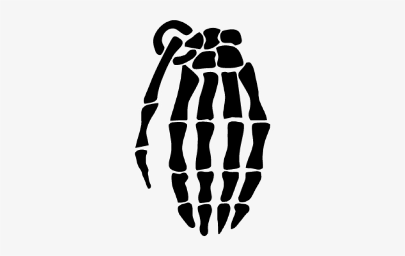 Hand Logo Vector - Skeleton Hand Grenade Tattoo, transparent png #2625204