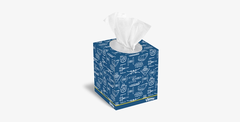 Kleenex® Blue Star Wars Box Upright 55 Count Box Design - Square Tissue Box Kleenex, transparent png #2625229