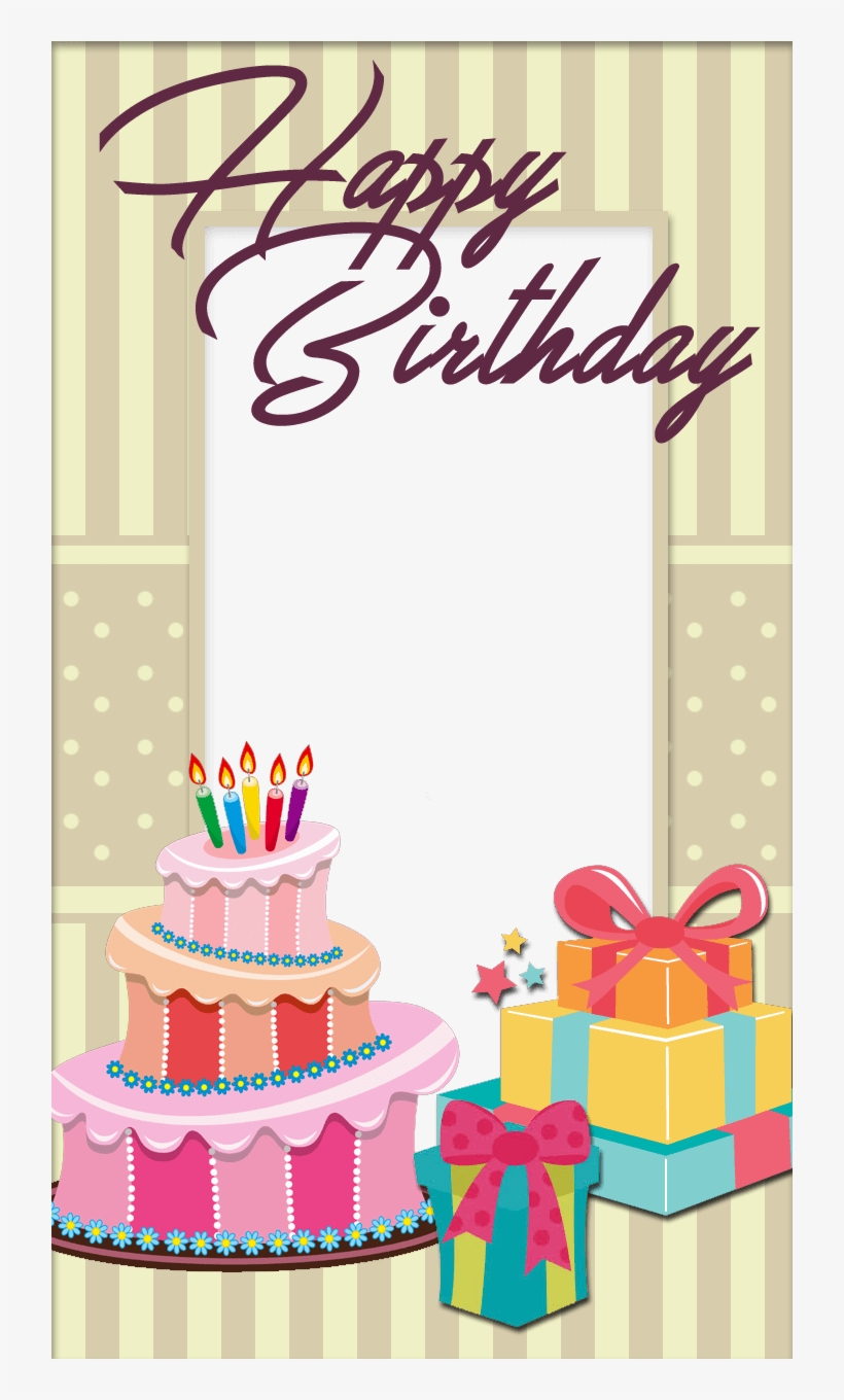 Birthday Cake With Photo Frame, transparent png #2625274