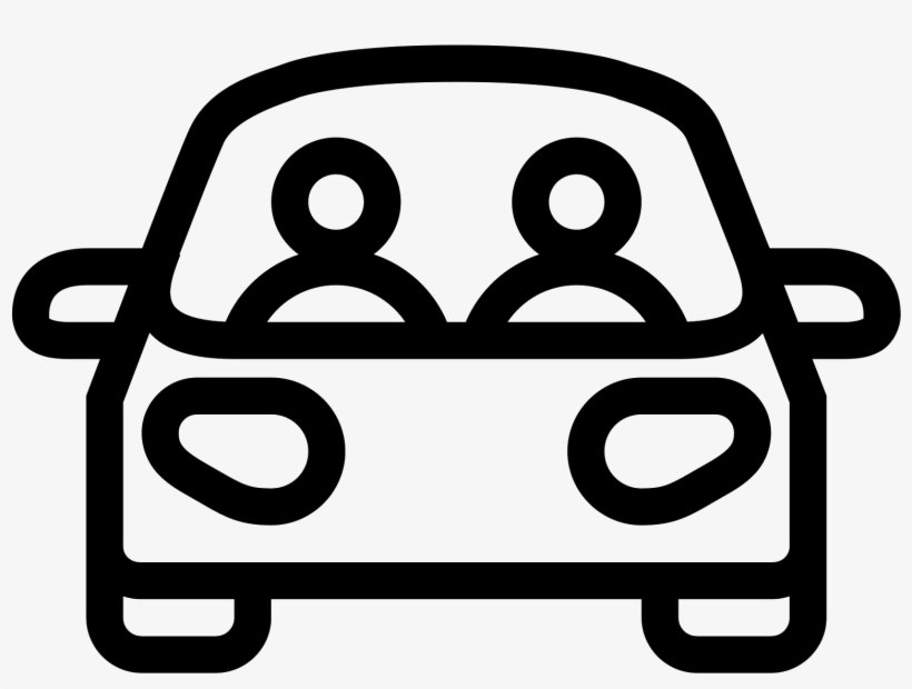 People In Car Icon - Car With People Icon, transparent png #2625663