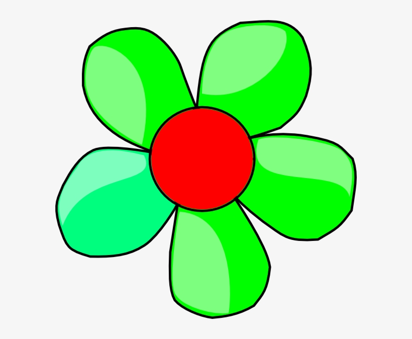 Green Flower Clip Art At Clker Com - Flowers Green Clipart, transparent png #2625695