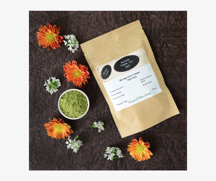 Organic Moringa And Curry Leaves Hair Pack - Hair, transparent png #2625704