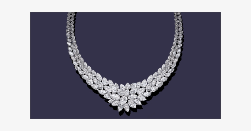 Winston™ Cluster By Harry Winston Diamond Necklace - Jewellery, transparent png #2626030