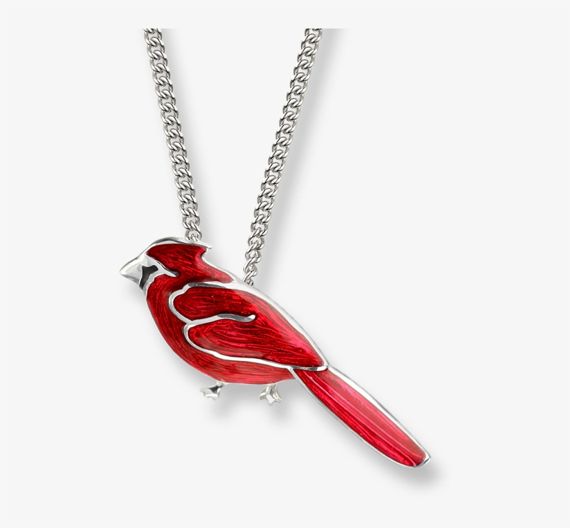 Nicole Barr Designs Sterling Silver Cardinal Necklace - Cardinal Necklace, transparent png #2626192