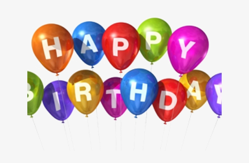 Happy Birthday On Balloons Png, transparent png #2626409