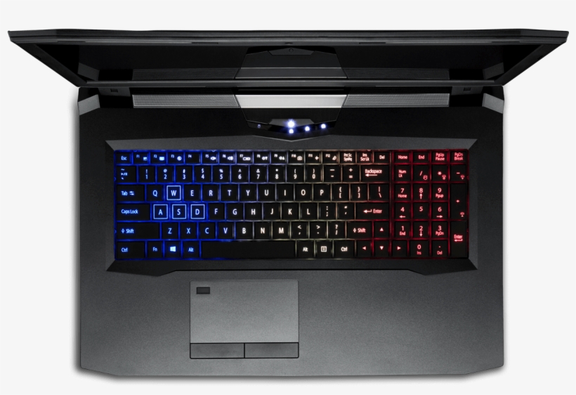 Stratos-17 Keyboard View - Sager Np9172 17.3 Fhd Ips G-sync Vr Ready Gaming Laptop, transparent png #2626592