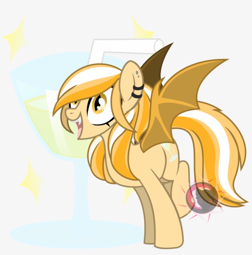 Red Moonwolf, Bat Pony, Bat Pony Oc, Fangs, Glass, - Artist, transparent png #2626742
