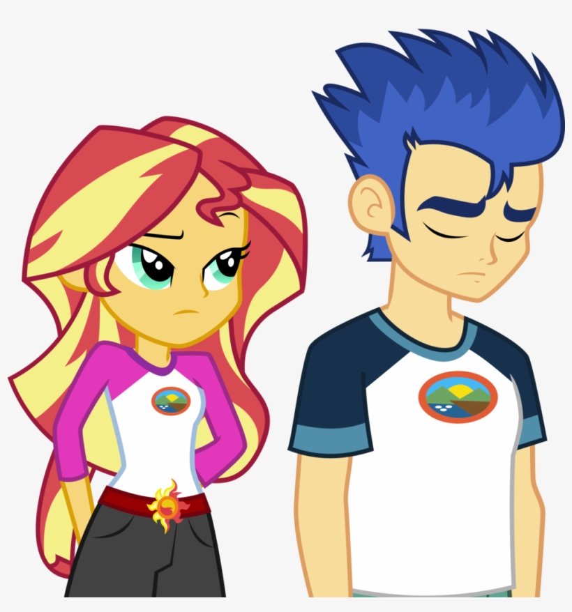 Flash And Sunset Disappointed By Uponia On Deviantart - Flash Sentry Sunset Shimmer, transparent png #2626768