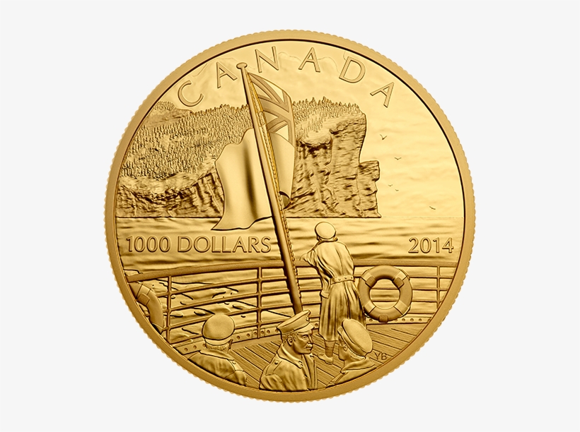 Pure Gold Coin - 1 Oz Gold Canadian Coin, transparent png #2627557