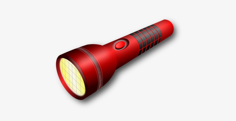 Light Torch Lamp Electric Electric Bulb Li - Flashlight Clipart Png, transparent png #2628570
