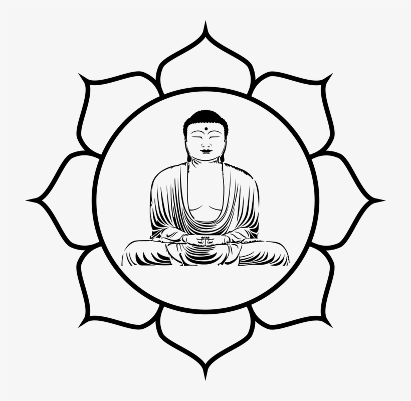 Buddhist Drawing Detailed Clip Art Library Stock - Clip Art Buddhism, transparent png #2628847