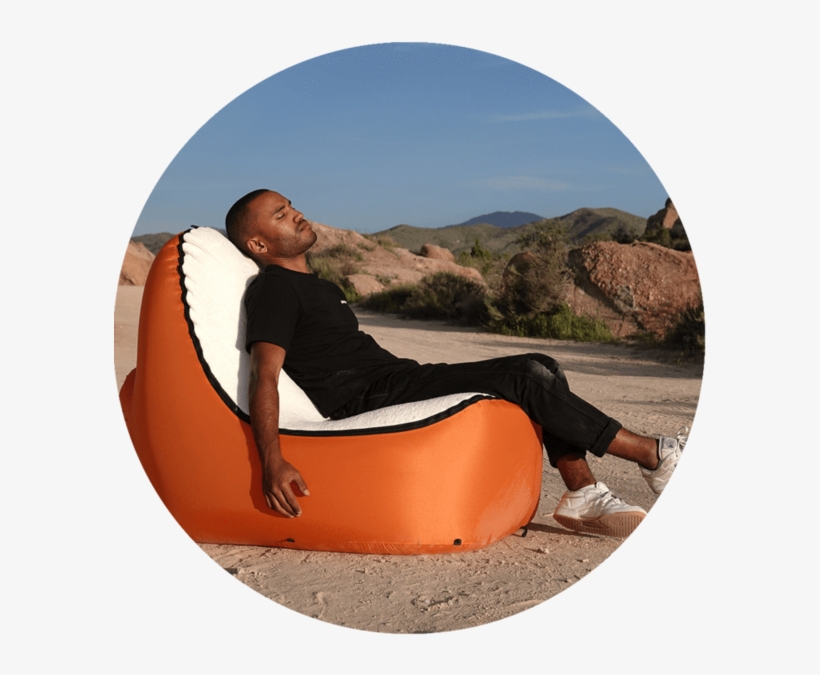 Camping Chair - Trono Inflatable Lounge Chair W/no-strain Back Support, transparent png #2629294