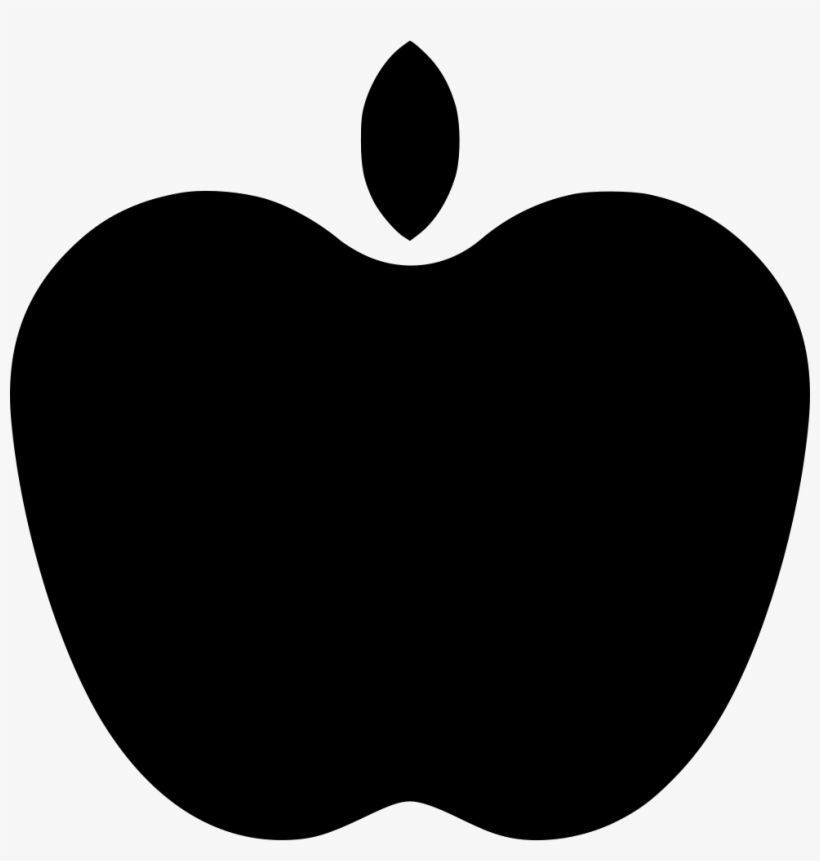 Apple Clipart Icon - Black Apple Clip Art, transparent png #2629994