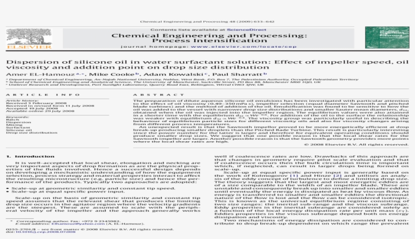 Dispersion Of Silicone Oil In Water Surfactant Solution - Mathematical Optimization, transparent png #2630001