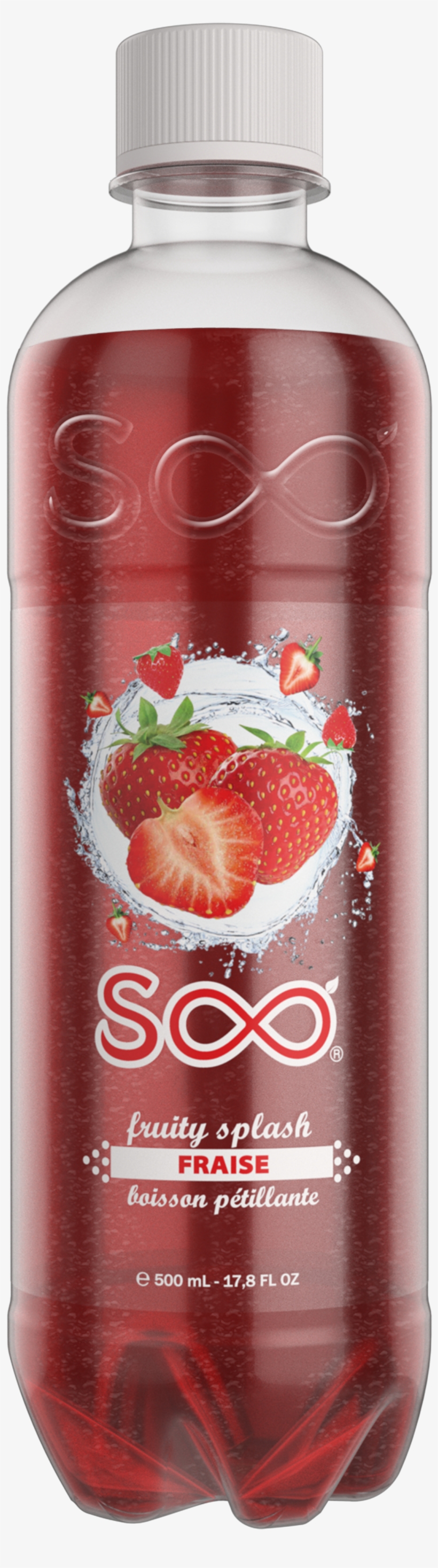 Soo Strawberry Soda Flavoured Carbonated Beverage, transparent png #2630064