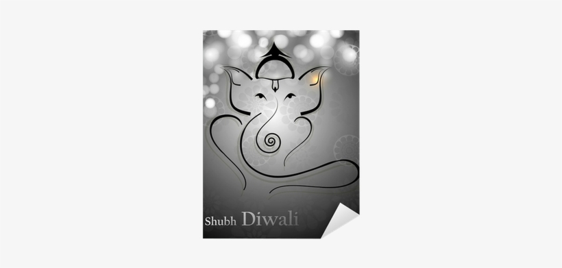 Beautiful Artistic Gray Colorful Hindu Lord Ganesha - Hinduism, transparent png #2630791