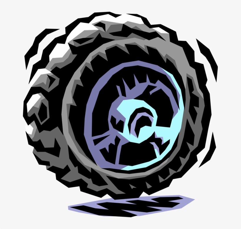 Vector Illustration Of Modern Pneumatic Rubber Tire - Specialty, transparent png #2630823