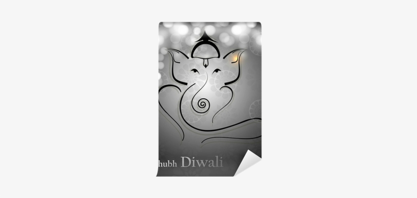 Beautiful Artistic Gray Colorful Hindu Lord Ganesha - Hinduism, transparent png #2630829