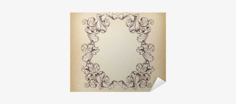 Vintage Border Frame Engraving Baroque Vector Poster - Life In The Victorian Kitchen By Karen Foy, transparent png #2630927