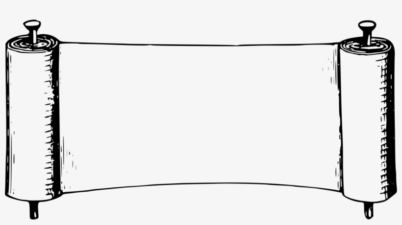 Paper Scroll Computer Icons Symbol Papyrus - Scroll Line Black Png, transparent png #2631099