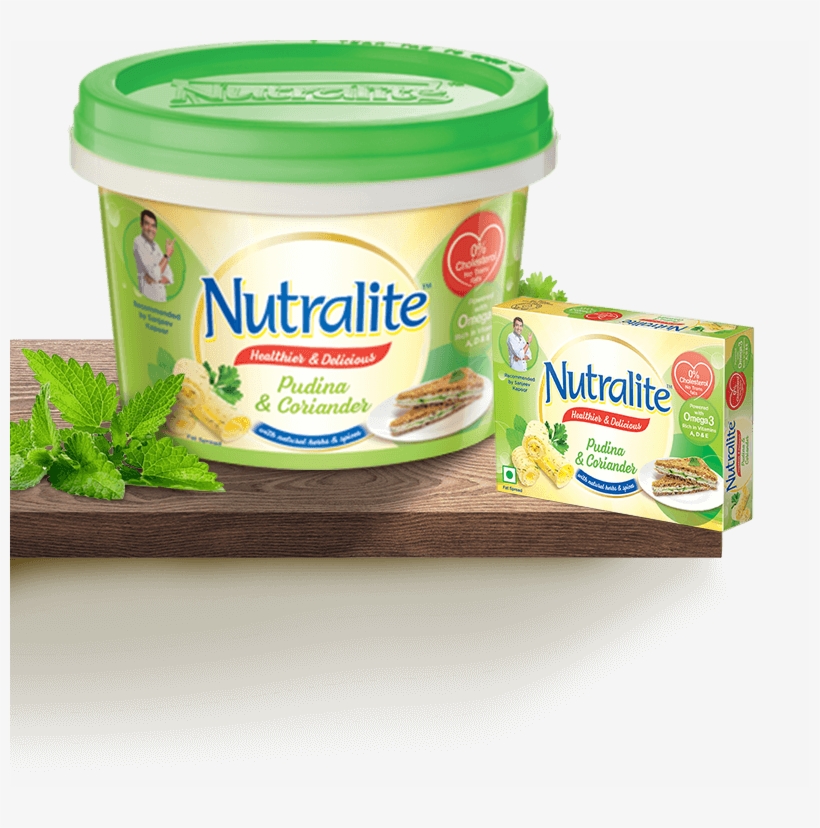 Nutralite Pudina &coriander 100g - Nutralite Pudina And Coriander Spread, transparent png #2631994