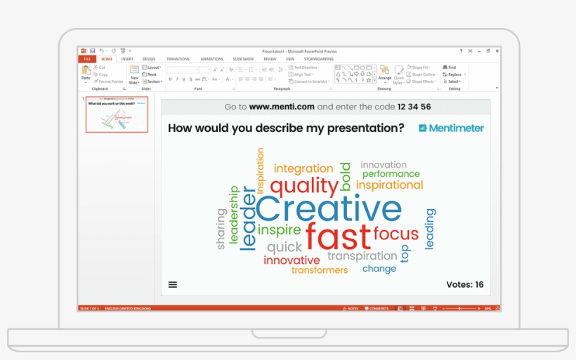 Powerpoint With Mentimeter Powerpoint Plugin - Mentimeter Powerpoint, transparent png #2632446