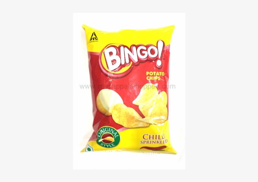 Bingo Potato Chips Chilli Sprinkled 28g - Bingo International Cream And Onion Potato Chips 55gms, transparent png #2632612