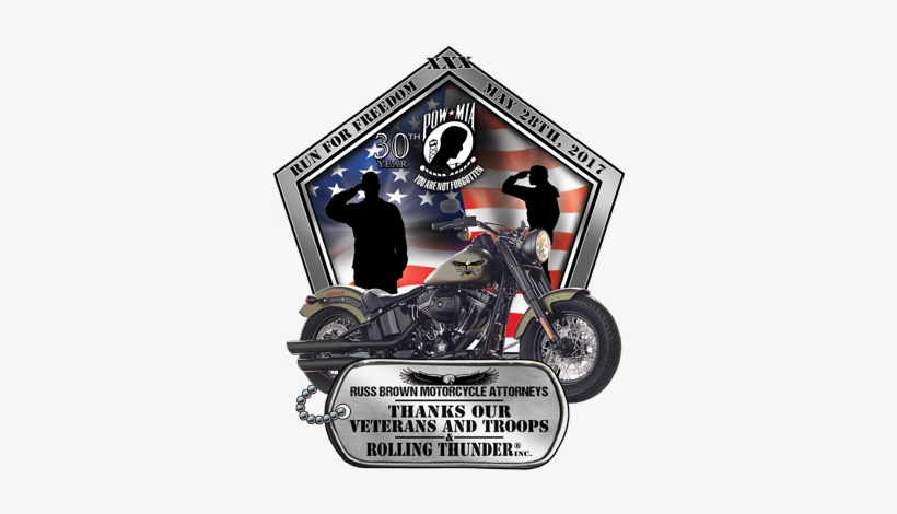 2017 Rolling Thunder Sticker - Motorcycle, transparent png #2633151