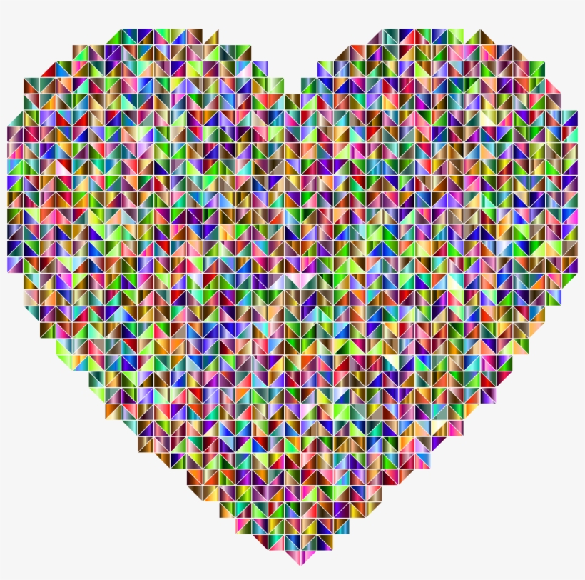 This Free Icons Png Design Of Prismatic Heart Triangular, transparent png #2633299