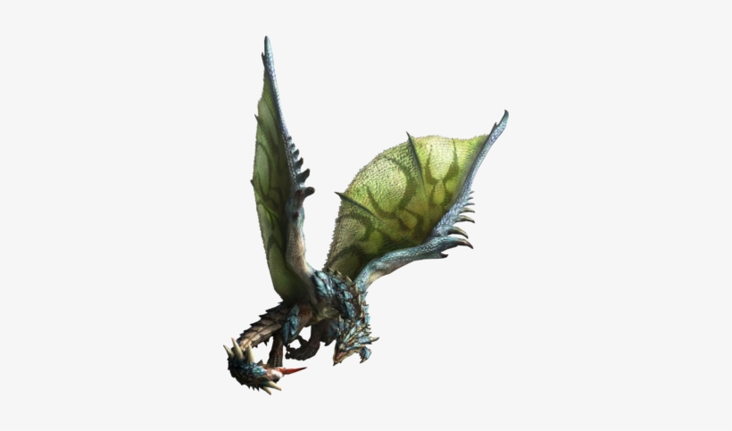 Mh3u-azure Rathalos Render - Monster Hunter World Azure Rathalos, transparent png #2634453