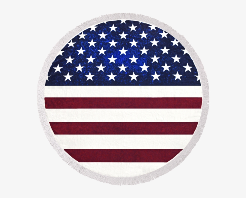 Towelswell Round Beach Towel Have Broad Market And - Round American Flag, transparent png #2634912