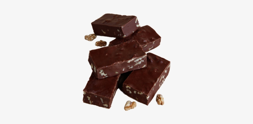 Our Delicious Chocolate Fudge With Crunchy Walnuts - Chocolate Bar, transparent png #2634997