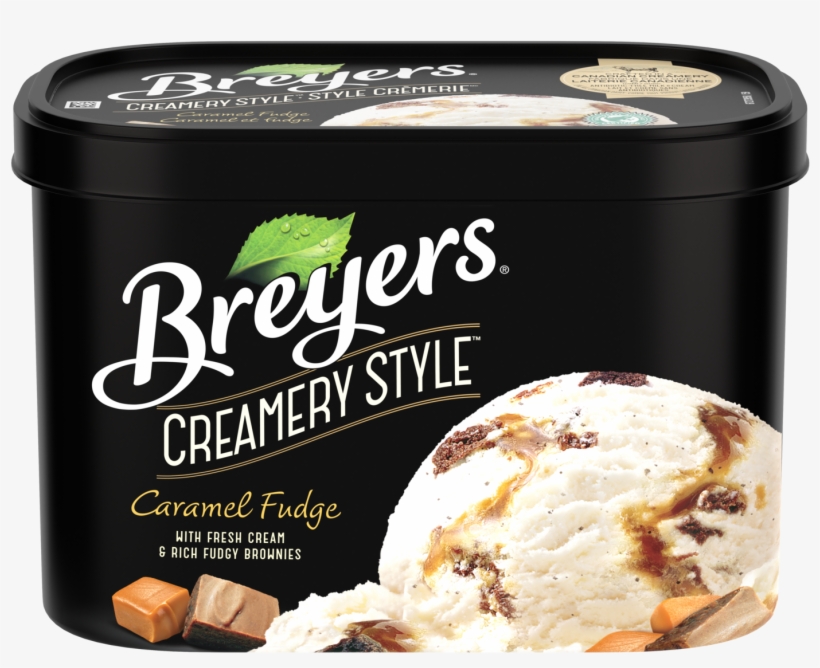 Breyers Creamery Style Caramel Fudge - Breyers Vegan Ice Cream, transparent png #2635164